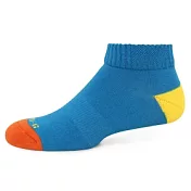 【 PULO 】活力高彩氣墊運動襪-藍-L