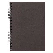 [MUJI 無印良品]植林木不易透色雙環筆記本(橫線)/A6.深灰
