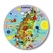 愛台灣系列_神奇陶瓷吸水杯墊_歡樂台灣島