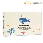 珠友 B6/32K 麻布 單格明信片珍藏冊/4x6相本-40張C鯨魚
