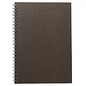 [MUJI 無印良品]植林木不易透色雙環筆記本(橫線)/A5.深灰