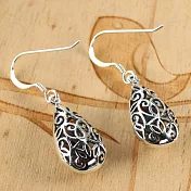 月色銀光925純銀耳環‧經典古典銀球耳墜