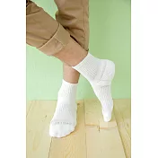 【Footer除臭襪】輕壓力單色素面除臭襪(男款)T97LL                             白色