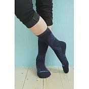 【Footer除臭襪】減壓運動登山運動除臭襪T202(男款)L                             藍色