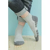 【Footer除臭襪】流線型氣墊減壓科技除臭襪T102(男款)L                             灰色