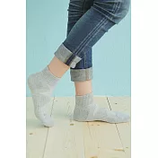 【Footer除臭襪】輕壓力單色素面除臭襪 T97M(女款)M                             灰色