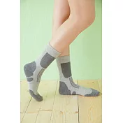 【Footer除臭襪】減壓顯瘦登山運動除臭襪T201(女款)M                             灰色
