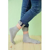 【Footer除臭襪】素面運動逆氣流氣墊襪T91(女款)M                             灰色