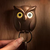 QUALY 貓頭鷹-鑰匙圈(咖啡)