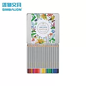 雄獅鐵盒色鉛筆24色