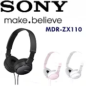 Sony MDR-ZX110  隨身好音質 可折疊方便攜帶 舒適耳罩式耳機 3色 勇氣黑 公司貨保固一年 勇氣黑