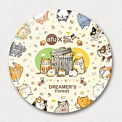 afu插畫陶瓷吸水杯墊-貓咪的一百種生活 II