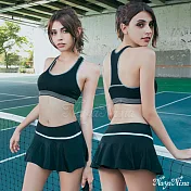 Naya Nina活力美波無縫Y字背運動無鋼圈內衣M黑色