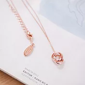 Sandra珊卓拉-三環圓圈鎖骨鍊玫瑰金
