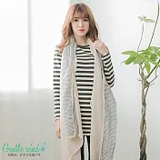 【Gentle wind】基本款中條長上衣(3色)-FREE_FREE灰