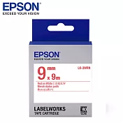 EPSON 愛普生LK-3WRN C53S653402標籤帶(一般9mm )白紅