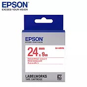 EPSON 愛普生LK-6WRN C53S656402標籤帶(一般24mm )白紅