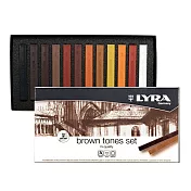 【德國LYRA】藝術家軟質粉彩條(棕階12色)