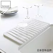 日本【YAMAZAKI】Flow 斷水流瀝水盤(L)(白)