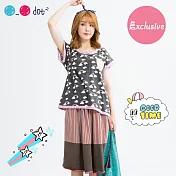 點-點 雲朵小彩虹印花上衣-F　FREE印花