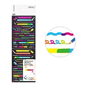 MIDORI 手帳專用貼紙Ⅶ-七彩線款