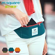 m square輕量隨身腰包藍色