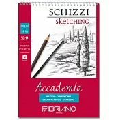 【Fabriano】Accademia素描本Sketches ,120G,14.8X21,50張,線圈