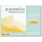 【Fabriano】Artistico水彩本-傳統白,CP冷壓,300G,12.5X18,25張-粗目
