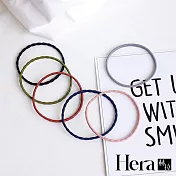【Hera】赫拉 純色彈力細款藕結髮圈/髮束(五入組)不挑色