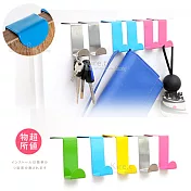 kiret 強力 不鏽鋼 門後掛勾 無痕掛勾-超值4入多色隨機