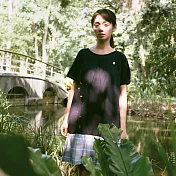 ：Urb.【門前有小河】拼接裙口袋洋裝F深藍