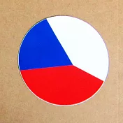 【國旗商品創意館】捷克國旗圓形抗UV、防水貼紙/Czech~