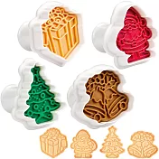 《TESCOMA》Delicia餅乾推壓模4件(聖誕樹)