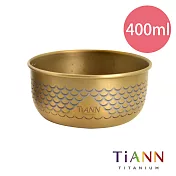 【鈦安純鈦餐具 TiANN】純鈦 金龍碗 400ml_金龍碗