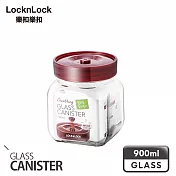 【樂扣樂扣】單向排氣閥玻璃密封罐/方罐900ML
