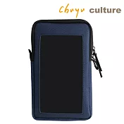 珠友  隨身可滑手機收納包/抓寶用手機袋/手機套(中)C深藍