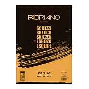 【Fabriano】Shizzi黃素描本,90G,A3,100張,29.7x42