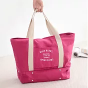 雙層多功能大容量托特包桃