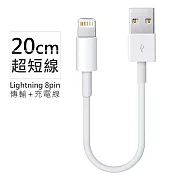 Apple Lightning 8pin 超短傳輸充電線 (副廠 線長20cm)