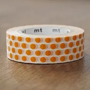 【日本mt和紙膠帶】1P_點點(桔橘)