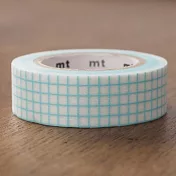【日本mt和紙膠帶】1P_方眼(薄荷藍)