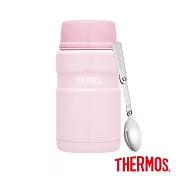 【THERMOS 膳魔師】不鏽鋼真空保溫食物罐(附湯匙)0.72L-石英粉色(SK3021QP)石英粉色