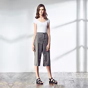 【ST.MALO】俐落美型亞麻八分寬褲-1676WP- L 鐵灰色