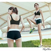 【Naya Nina】深U美胸無鋼圈運動BRA內衣M-XL(黑)M黑色