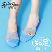 蒂巴蕾 知足 深口隱形襪套-科基-晶紫蘭