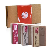 不垢-手工皂三入禮盒(沉香/艾草/天竺葵)
