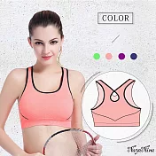 【Naya Nina】包覆防震工字背無鋼圈運動內衣S-L(粉)L粉色
