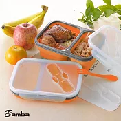 Bamba  矽膠摺疊樂扣便當盒 (二格式)