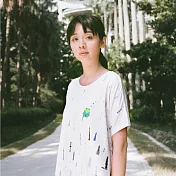 ：Urb.【山蟬聲波】口袋洋裝款FREE米白色系