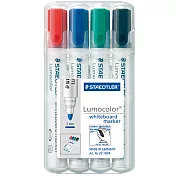 【STAEDTLER 施德樓】防乾白板筆圓頭4色組